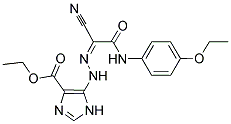 ETHYL 5-((2Z)-2-{1-CYANO-2-[(4-ETHOXYPHENYL)AMINO]-2-OXOETHYLIDENE}HYDRAZINO)-1H-IMIDAZOLE-4-CARBOXYLATE 结构式