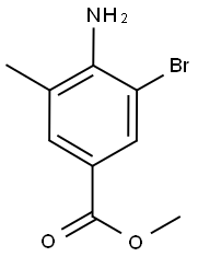 METHYL 4-AMINO-3-BROMO-5-METHYLBENZENECARBOXYLATE 结构式