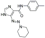 N-(4-METHYLPHENYL)-5-[(E)-PIPERIDIN-1-YLDIAZENYL]-1H-IMIDAZOLE-4-CARBOXAMIDE 结构式