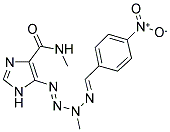 N-METHYL-5-[(1E,4E)-3-METHYL-4-(4-NITROBENZYLIDENE)TETRAZ-1-ENYL]-1H-IMIDAZOLE-4-CARBOXAMIDE 结构式