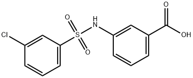 3-(3-氯苯基磺酰基)安息香酸 结构式