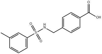 4-(((3-METHYLPHENYL)SULFONAMIDO)METHYL)BENZOIC ACID 结构式