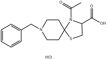 4-Acetyl-8-benzyl-1-thia-4,8-diazaspiro[4.5]-decane-3-carboxylicacidhydrochloride