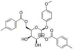4-甲氧苯基-2,6-二-O-(4-甲基苯甲酰)--D-吡喃半乳糖苷 结构式
