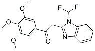 2-[1-(DIFLUOROMETHYL)-1H-BENZIMIDAZOL-2-YL]-1-(3,4,5-TRIMETHOXYPHENYL)ETHANONE 结构式