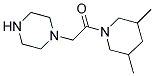 1-[2-(3,5-DIMETHYLPIPERIDIN-1-YL)-2-OXOETHYL]PIPERAZINE 结构式