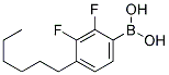 2,3-DIFLUORO-4-HEXYLPHENYL BORONIC ACID 结构式