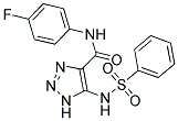 N-(4-FLUOROPHENYL)-5-[(PHENYLSULFONYL)AMINO]-1H-1,2,3-TRIAZOLE-4-CARBOXAMIDE 结构式