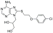 3-(6-AMINO-8-[2-(4-CHLORO-PHENOXY)-ETHYLSULFANYL]-PURIN-9-YL)-PROPANE-1,2-DIOL 结构式