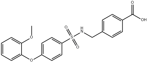 4-[4-(2-甲氧基苯氧基)苯基磺酰胺甲基]苯甲酸 结构式