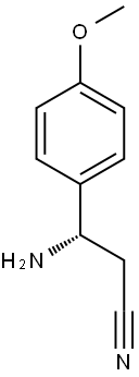 (S)-3-Amino-3-(4-methoxyphenyl)propanenitrile 结构式