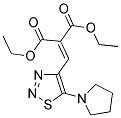 DIETHYL [(5-PYRROLIDIN-1-YL-1,2,3-THIADIAZOL-4-YL)METHYLENE]MALONATE 结构式