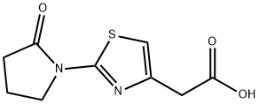 2-[2-(2-氧代吡咯烷-1-基)-1,3-噻唑-4-基]乙酸 结构式