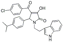 1-(2-(1H-Indol-3-yl)ethyl)-4-(4-chlorobenzoyl)-3-hydroxy-5-(4-isopropylphenyl)-1H-pyrrol-2(5H)-one 结构式