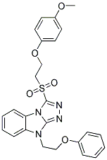 3-[2-(4-METHOXY-PHENOXY)-ETHANESULFONYL]-9-(2-PHENOXY-ETHYL)-9H-BENZO[4,5]IMIDAZO[2,1-C][1,2,4]TRIAZOLE 结构式