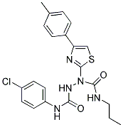 N~1~-PROPYL-1-[4-(4-METHYLPHENYL)-1,3-THIAZOL-2-YL]-N~2~-(4-CHLOROPHENYL)-1,2-HYDRAZINEDICARBOXAMIDE 结构式