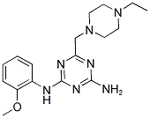 6-[(4-ETHYLPIPERAZIN-1-YL)METHYL]-N-(2-METHOXYPHENYL)-1,3,5-TRIAZINE-2,4-DIAMINE 结构式