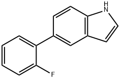 5-(2-氟苯基)-1H-吲哚 结构式