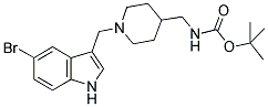 [1-(5-BROMO-1H-INDOL-3-YLMETHYL)-PIPERIDIN-4-YLMETHYL]-CARBAMIC ACID TERT-BUTYL ESTER 结构式