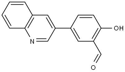 2-羟基-5-(3-喹啉基)苯甲醛 结构式