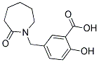 2-Hydroxy-5-(2-oxo-azepan-1-ylmethyl)-benzoic acid 结构式