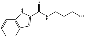 N-(3-HYDROXYPROPYL)-1H-INDOLE-2-CARBOXAMIDE 结构式