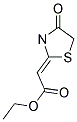 ETHYL (2Z)-(3-METHYL-4-OXO-1,3-THIAZOLIDIN-2-YLIDENE)ACETATE 结构式