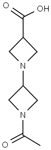 1'-ACETYL-[1,3']BIAZETIDINYL-3-CARBOXYLIC ACID 结构式