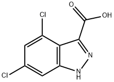 4,6-二氯-1H-吲唑-3-甲酸 结构式