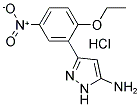 3-(2-Ethoxy-5-nitrophenyl)-1H-pyrazol-5-ylamine hydrochloride 结构式