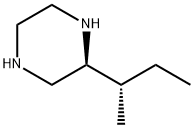 (S)-2-((S)-仲丁基)哌嗪 结构式
