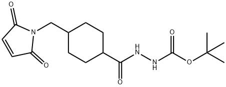 4-(MALEIMIDOMETHYL)CYCLOHEXANE-1-CARBONYL-1-(TERT-BUTYL)CARBAZATE 结构式