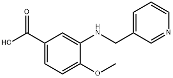 4-METHOXY-3-((PYRIDIN-3-YLMETHYL)AMINO)BENZOIC ACID 结构式