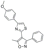 4-[4-(4-METHOXYPHENYL)-1,3-THIAZOL-2-YL]-5-METHYL-3-PHENYLISOXAZOLE 结构式