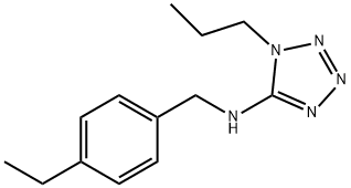 N-(4-ETHYLBENZYL)-1-PROPYL-1H-TETRAZOL-5-AMINE 结构式