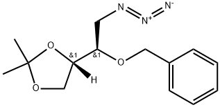 (4S)-4-[(1R)-2-叠氮-1-(苄氧基)乙基]-2,2-二甲基-1,3-二氧戊环 结构式