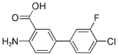 4-AMINO-4'-CHLORO-3'-FLUORO[1,1'-BIPHENYL]-3-CARBOXYLIC ACID 结构式