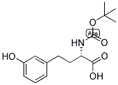 (S)-2-TERT-BUTOXYCARBONYLAMINO-4-(3-HYDROXY-PHENYL)-BUTYRIC ACID 结构式
