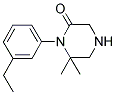 1-(3-ETHYLPHENYL)-6,6-DIMETHYLPIPERAZIN-2-ONE 结构式