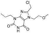 8-(CHLOROMETHYL)-7-(2-METHOXYETHYL)-3-PROPYL-3,7-DIHYDRO-1H-PURINE-2,6-DIONE 结构式