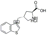 (R)-GAMMA-(3-BENZOTHIENYLMETHYL)-L-PROLINE-HCL 结构式