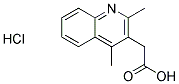 (2,4-二甲基喹啉-3-基)乙酸盐酸盐 结构式