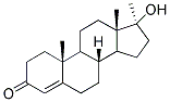 17-Hydroxy-10,13,17-trimethyl-1,2,6,7,8,9,10,11,12,13,14,15,16,17-tetradecahydro-cyclopenta[a]phenanthren-3-one 结构式