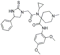 4-(N-CYCLOPROPYL-2-(4-PHENYL-2-THIOXOIMIDAZOLIDIN-1-YL)ACETAMIDO)-N-(2,4-DIMETHOXYPHENYL)-1-METHYLPIPERIDINE-4-CARBOXAMIDE 结构式