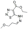 Ethyl 5-[(2Z)-2-(3-methoxypropylidene)hydrazino]-1,2,3-thiadiazole-4-carboxylate 结构式