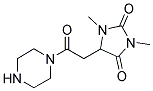 1,3-DIMETHYL-5-(2-OXO-2-PIPERAZIN-1-YL-ETHYL)-IMIDAZOLIDINE-2,4-DIONE 结构式