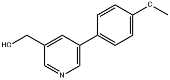[5-(4-甲氧基苯基)-3-吡啶基]甲醇 结构式