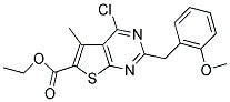 ETHYL 4-CHLORO-2-(2-METHOXYBENZYL)-5-METHYLTHIENO[2,3-D]PYRIMIDINE-6-CARBOXYLATE 结构式