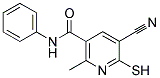 5-CYANO-6-MERCAPTO-2-METHYL-N-PHENYLNICOTINAMIDE 结构式