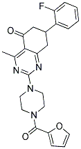 7-(2-FLUOROPHENYL)-2-[4-(2-FUROYL)-1-PIPERAZINYL]-4-METHYL-7,8-DIHYDRO-5(6H)-QUINAZOLINONE 结构式